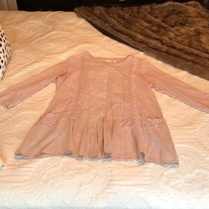 Pink Top with Lace Detail